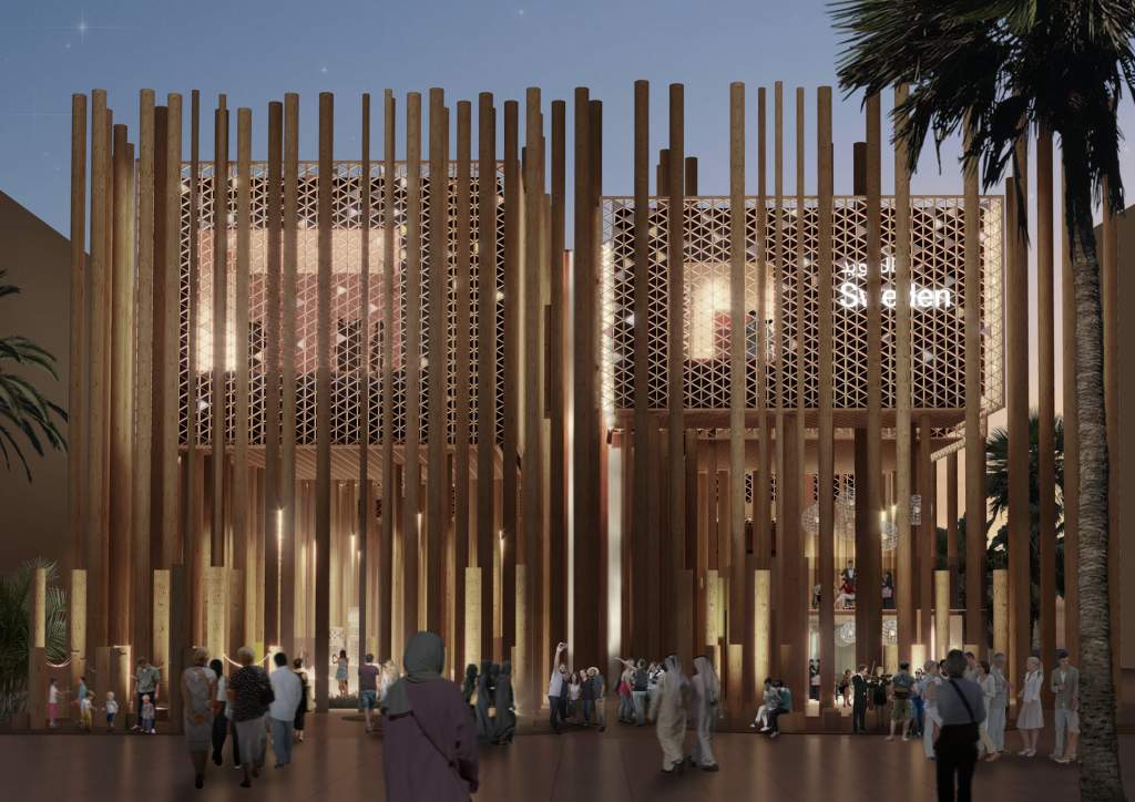 The Swedish pavilion at World Expo 2020 The Forest