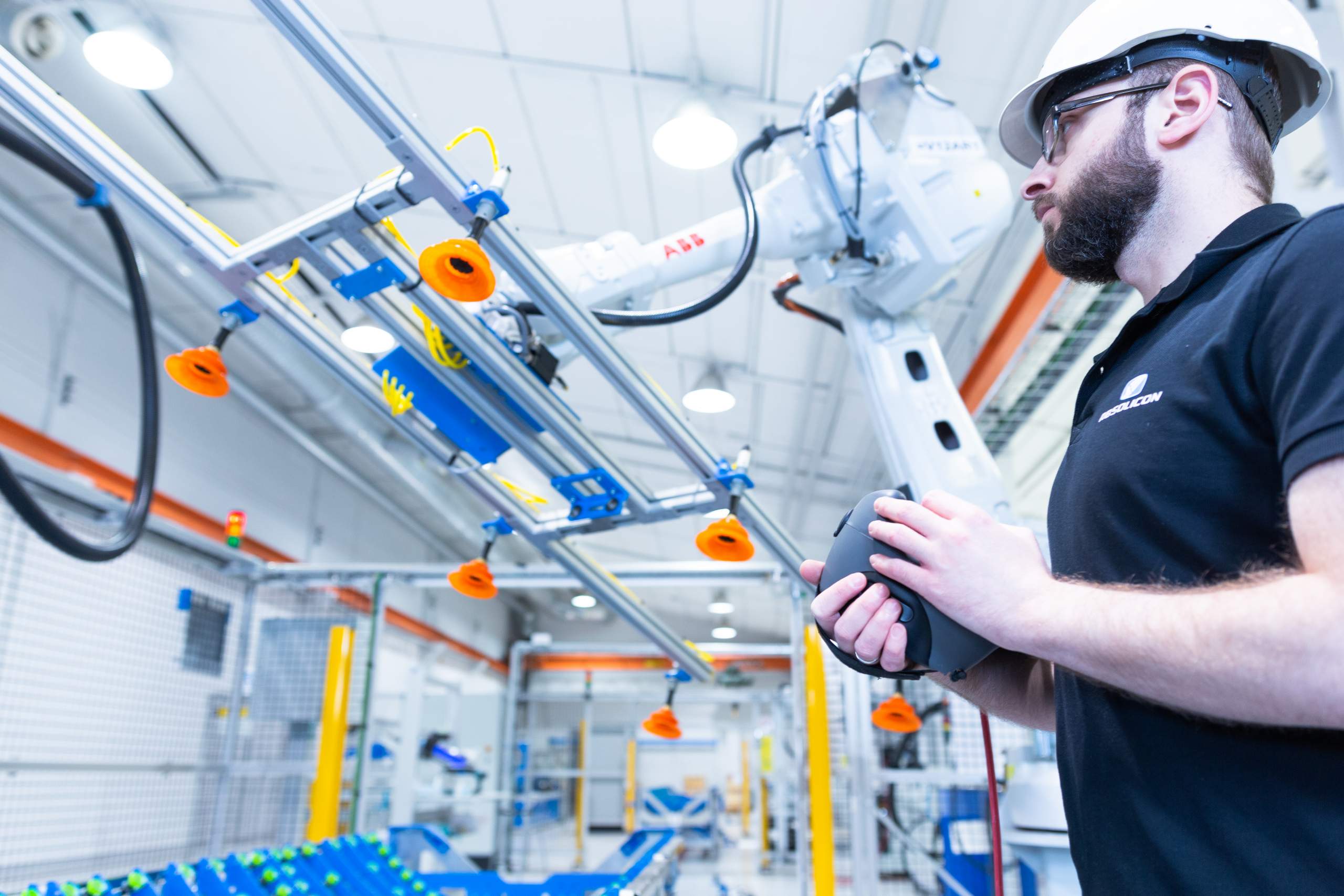 Absolicon Production Line for commercial production of the T160 concentrating solar collector.