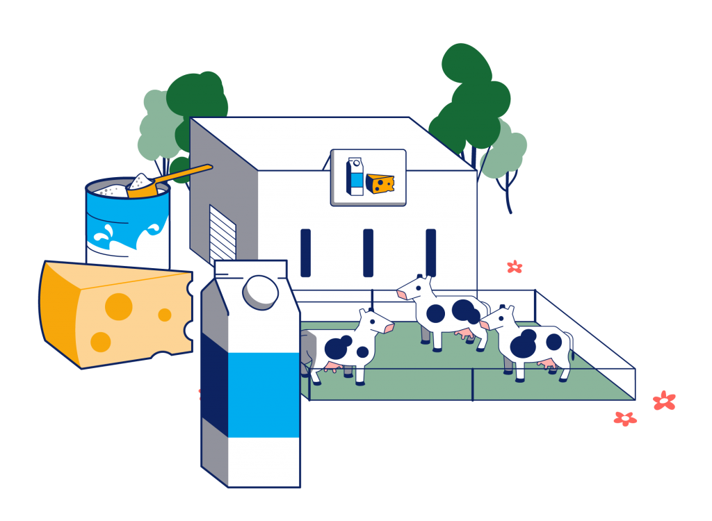 solar heat dairy factory with solar thermal energy