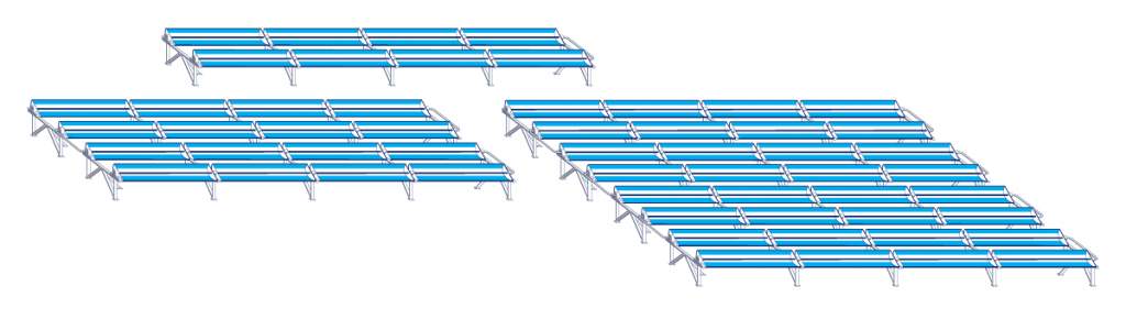 Absolicon solar field - twin group - customizable layout